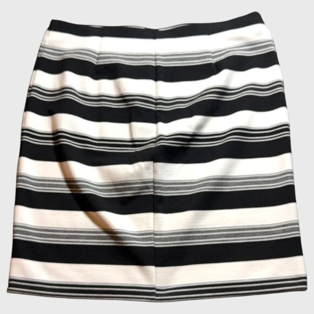 Roz & Ali Black & White Striped Pull-On Skirt Size 1X - Picture 2 of 8